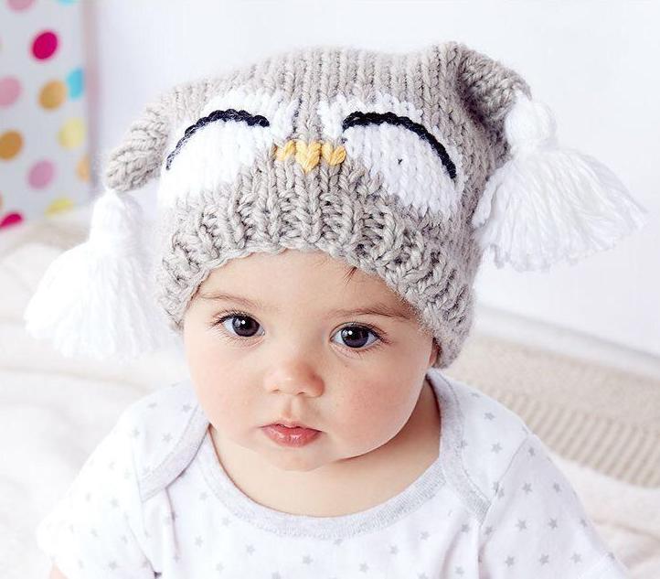 Lovu baby range - Knitted Owl Hat